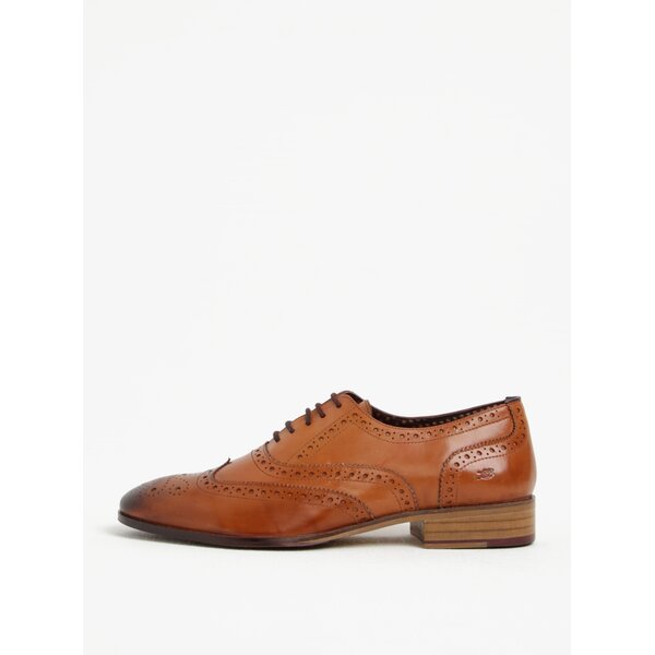 Pantofi brogue maro din piele naturală - London Brogues Wister Oxford