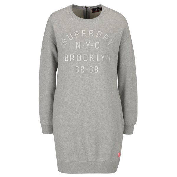 Rochie tip bluza gri cu buzunare - Superdry Graphic