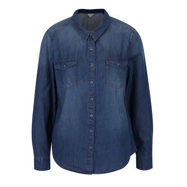 Camasa din denim albastru inchis pentru femei M&Co