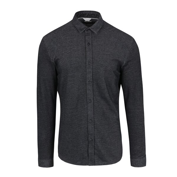 Camasa slim fit gri inchis din bumbac - Jack & Jones Core Chase