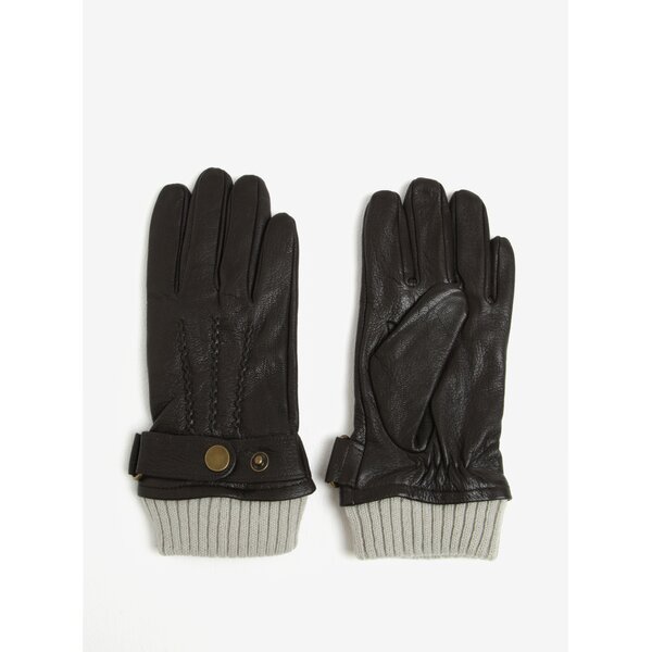 Manusi gri inchis din piele naturala - Jack & Jones Vintage Victor