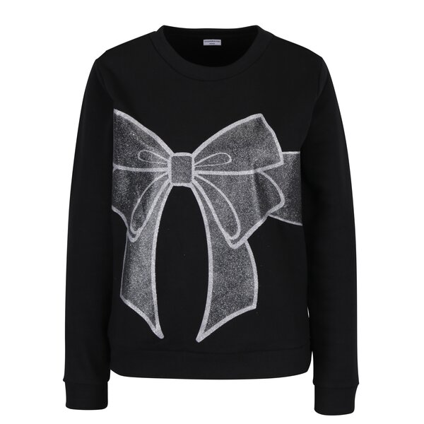 Bluza neagra cu print funda stralucitoare Jacqueline de Yong Cupid