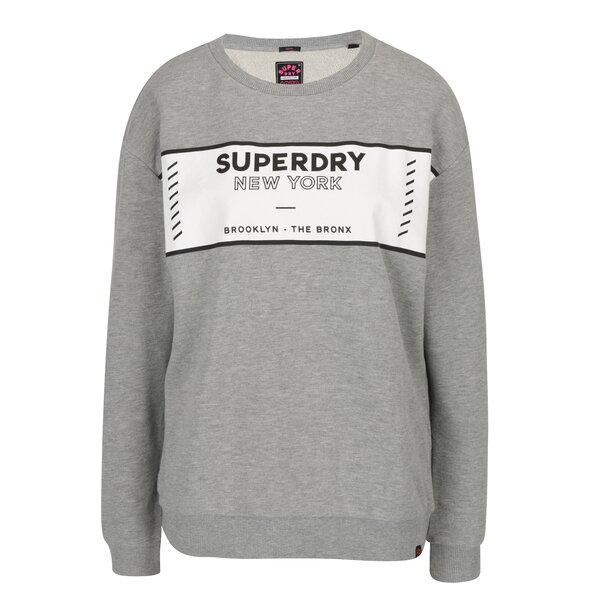 Bluza gri cu print pentru femei - Superdry Sport