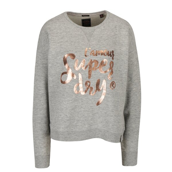 Bluza gri cu print pentru femei - Superdry Northern