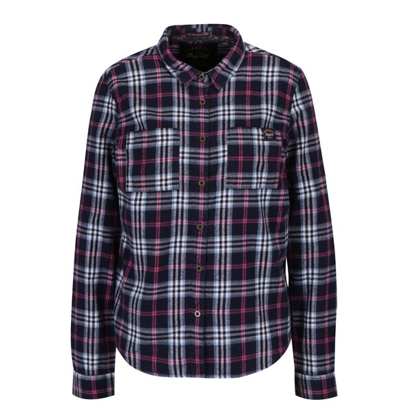 Camasa bleumarin & roz cu print tartan pentru femei - Superdry Lumber
