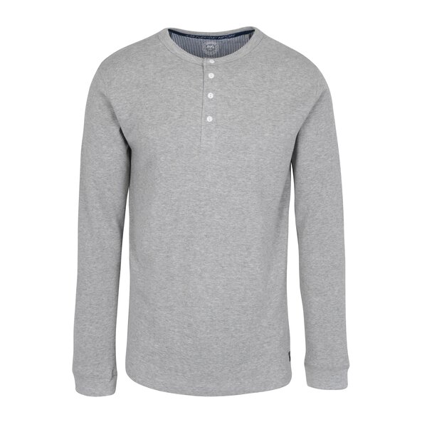 Bluza basic gri melanj cu nasturi Lindbergh