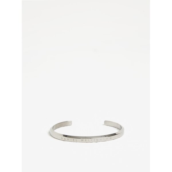 Bratara argintie din otel inoxidabil cu inscriptie - Daniel Wellington CLASSIC Cuff