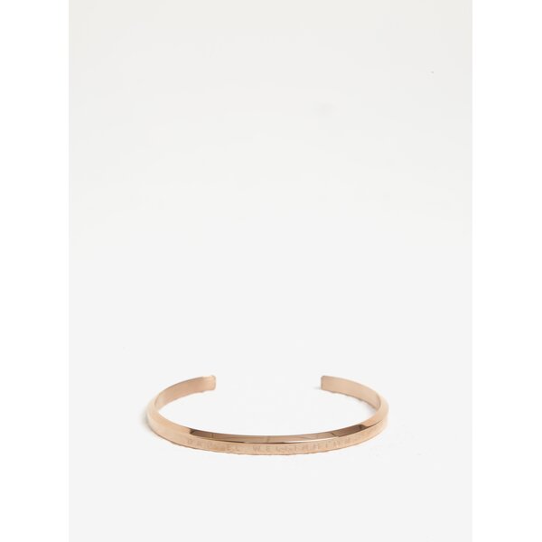 Bratara auriu rose din otel inoxidabil cu inscriptie - Daniel Wellington CLASSIC Cuff