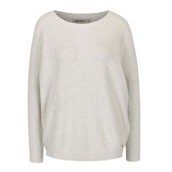 Pulover crem oversized pentru femei Garcia Jeans