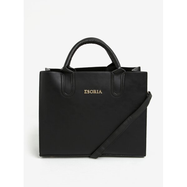 Geanta de mana/crossbody neagra din piele sintetica Esoria Monda