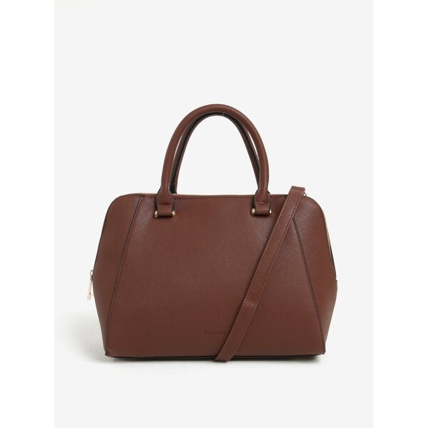 Geanta de mana/crossbody maro din piele sintetica Esoria Polines
