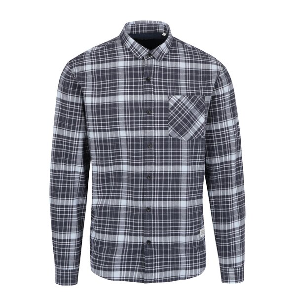 Camasa gri cu print tartan - Shine Original