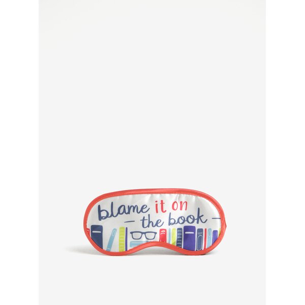 Masca alba de dormit cu print - Blame it on the Book CGB