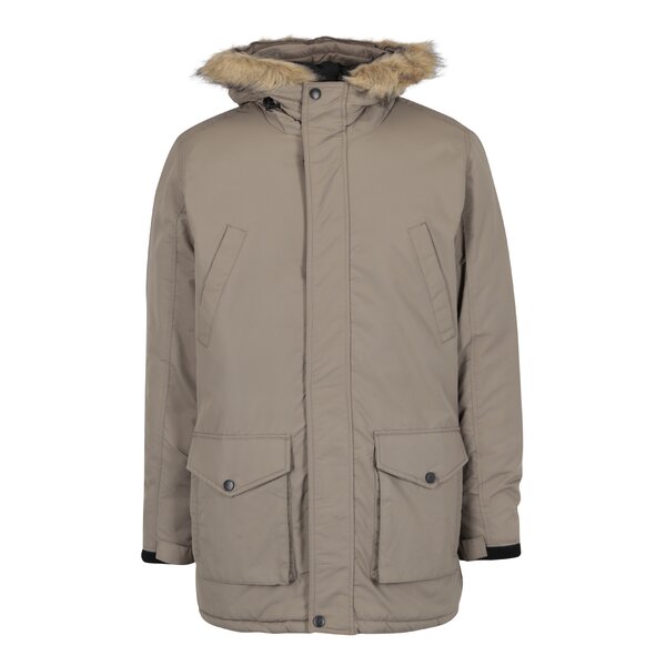 Geaca parka bej cu fermoar pentru barbati Shine Original
