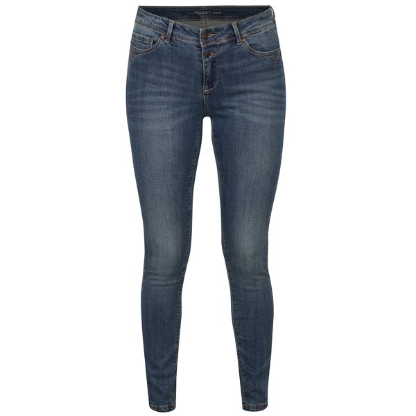 Blugi slim fit albastri cu talie inalta - VERO MODA Tammi