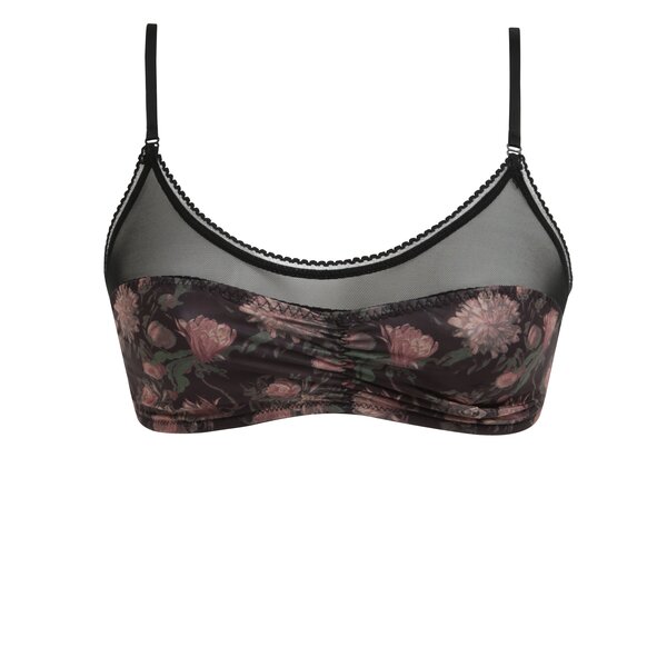 Sutien negru cu print floral - Y.A.S Flora