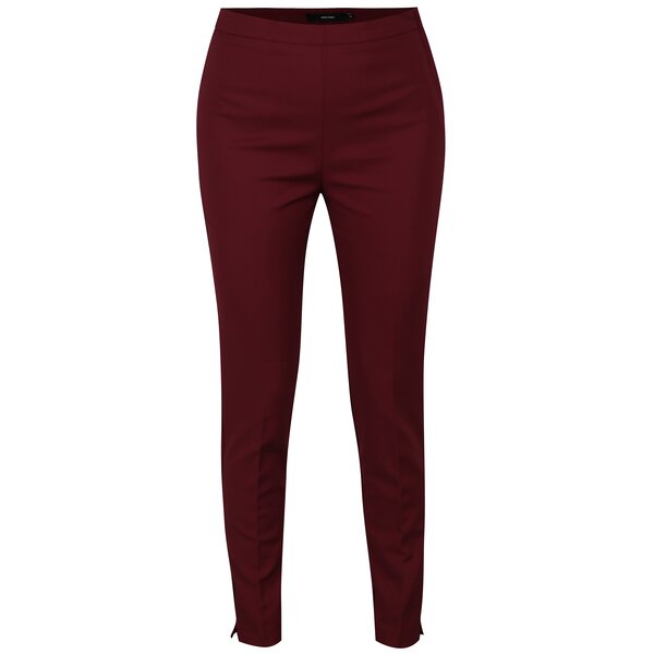 Pantaloni bordo cu talie inalta si fermoar lateral - VERO MODA Pitollo