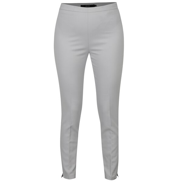 Pantaloni gri deschis cu talie inalta si fermoar lateral - VERO MODA Pitollo