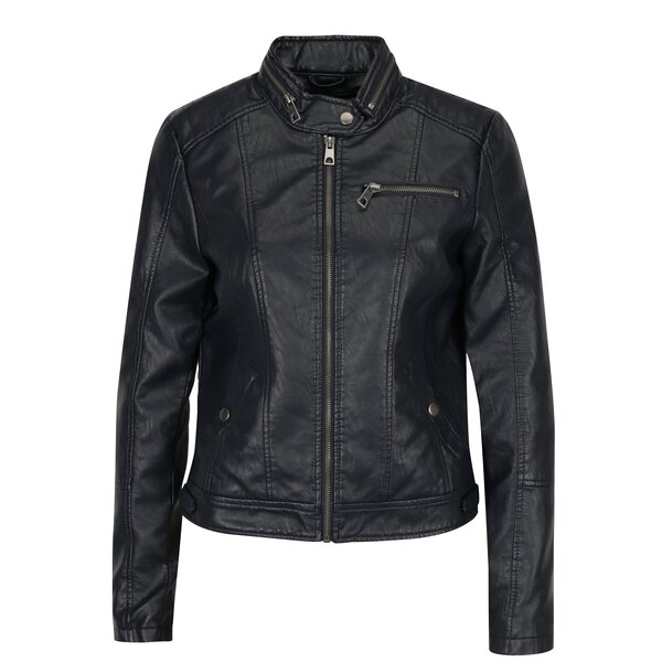 Jacheta biker bleumarin cu aspect de piele - VERO MODA Elda