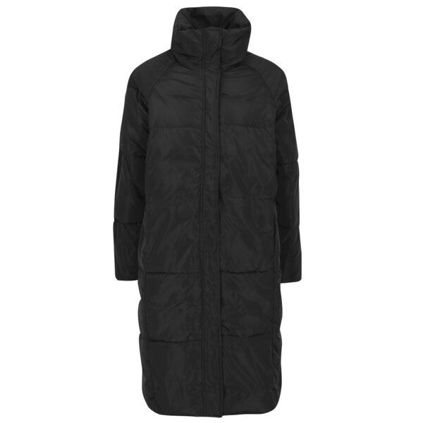 Geaca neagra lunga si matlasata cu guler inalt - VERO MODA Diva