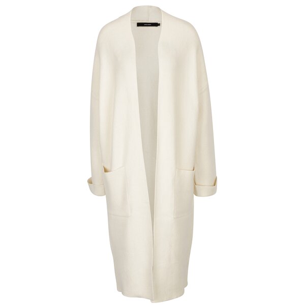 Cardigan lung crem cu buzunare - VERO MODA Campbell