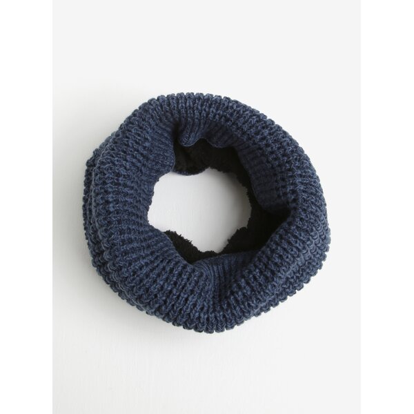 Fular circular tricotat bleumarin Blend