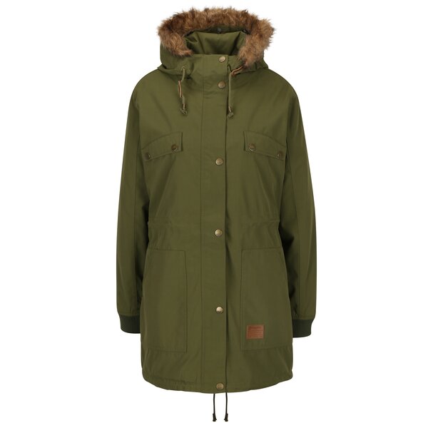 Geaca parka verde impermeabila de iarna pentru femei - MEATFLY Ruby
