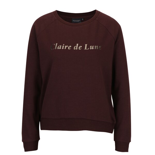 Bluza bordo cu print pentru femei - Broadway Briony
