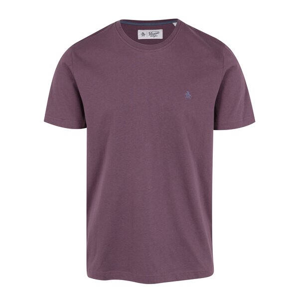 Tricou basic mov din bumbac cu logo brodat discret - Original Penguin Pin Point Embroidery