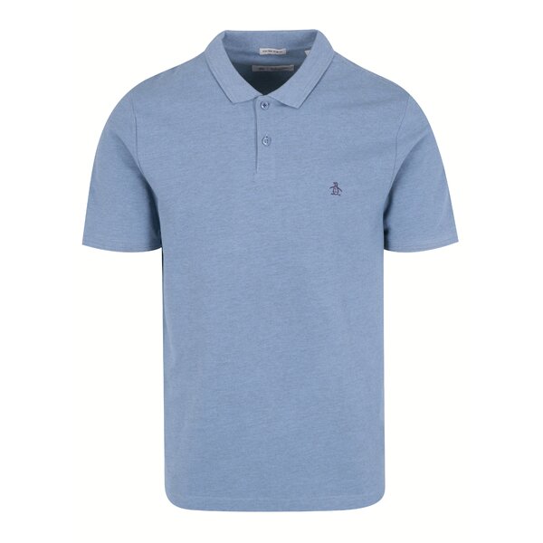 Tricou polo slim fit albastru - Original Penguin Raised Rib