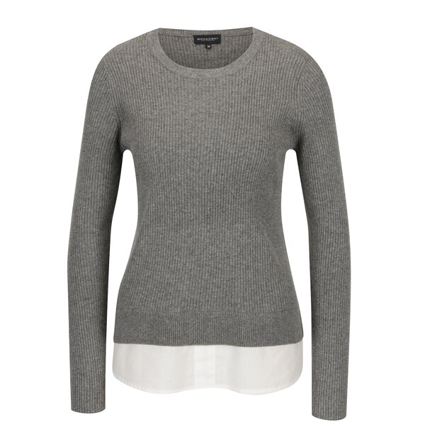 Bluza gri cu terminatie inferioara de camasa - Broadway Natalina