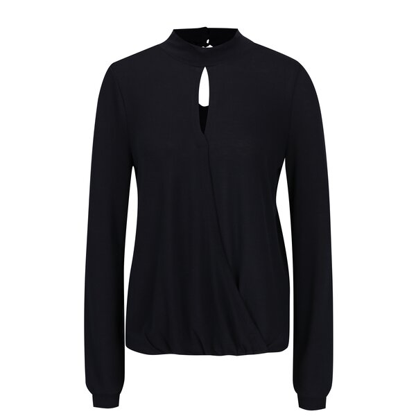 Bluza bleumarin cu partea frontala suprapusa - Broadway Otiilie