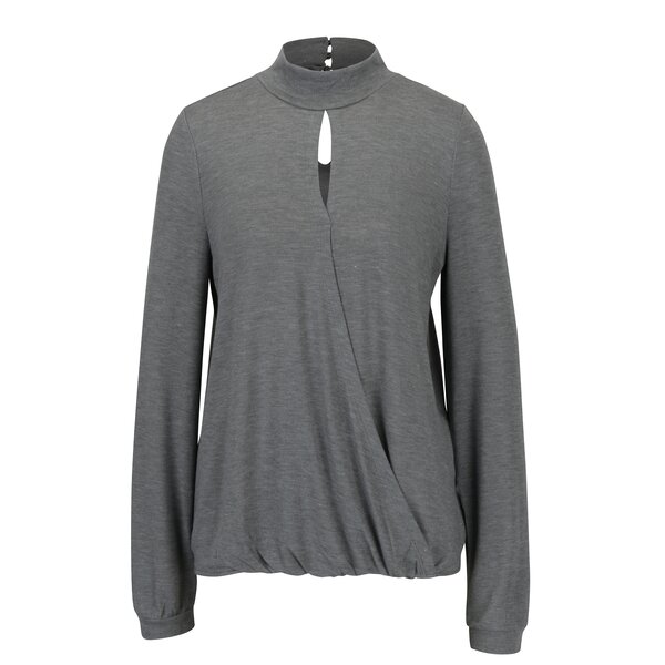 Bluza gri cu partea frontala suprapusa - Broadway Otiilie