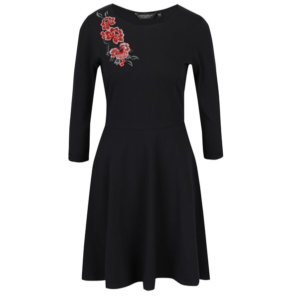 Rochie neagra cu broderie Dorothy Perkins