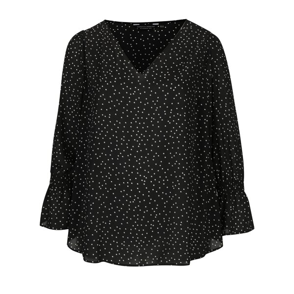 Bluza neagra din voal cu buline Dorothy Perkins Curve