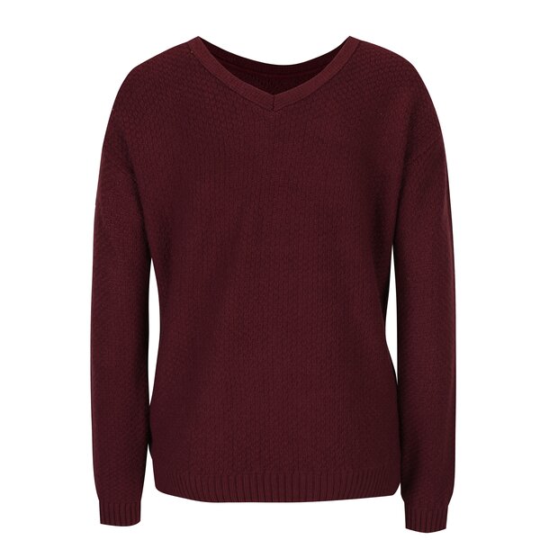 Pulover bordo cu model pe spate Dorothy Perkins