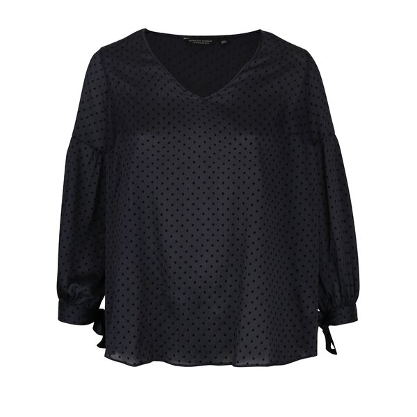 Bluza neagra lejera cu buline Dorothy Perkins Curve