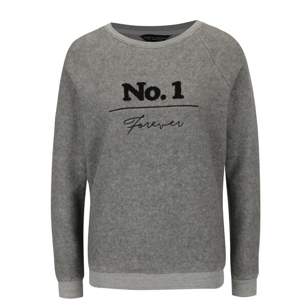 Bluza sport gri melanj cu broderie Dorothy Perkins