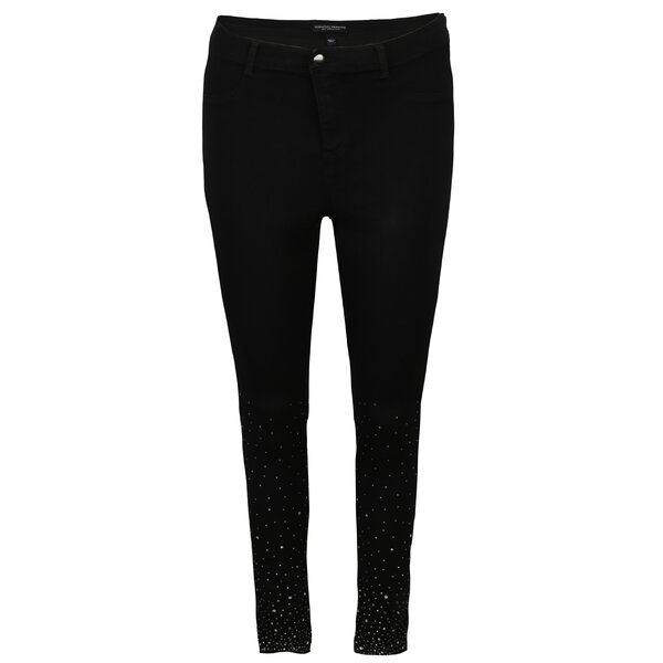 Blugi skinny negri cu aplicatii decorative Dorothy Perkins Curve