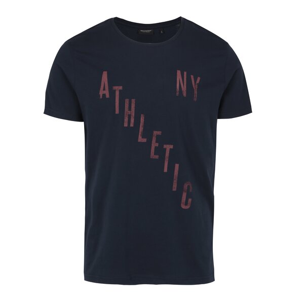Tricou bleumarin cu print pentru barbati - Broadway Bennie