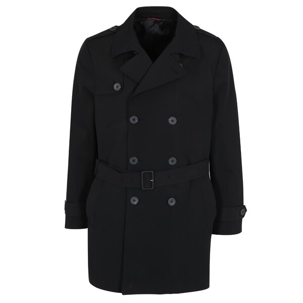 Jacheta neagra cu doua randuri de nasturi Burton Menswear London