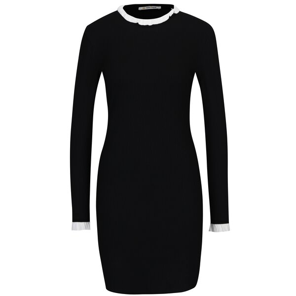 Rochie neagra cu guler crem - Rich & Royal