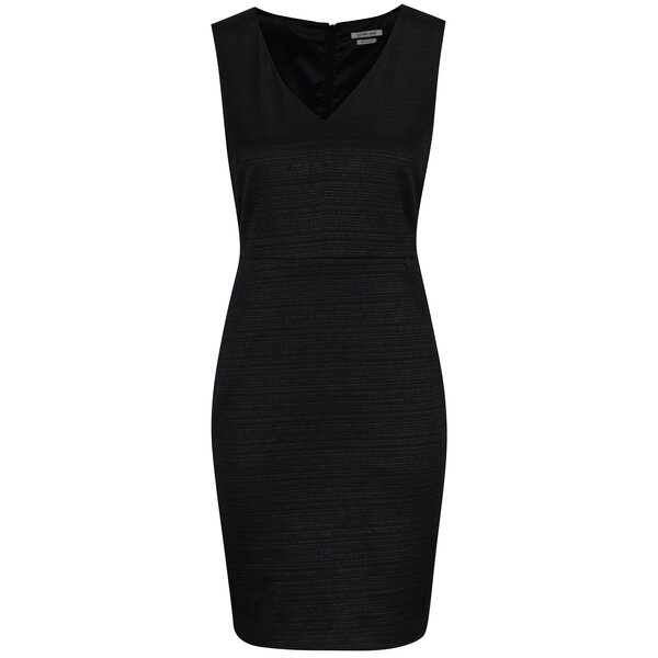 Rochie neagra fara maneci cu decolteu anchior - Rich & Royal