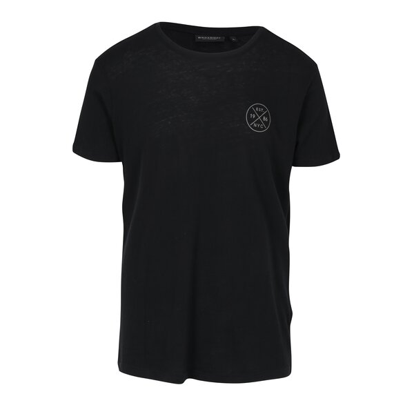 Tricou negru cu print pentru barbati - Broadway Rance