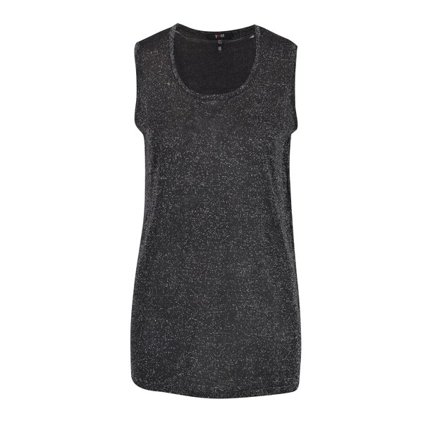 Top negru cu aspect stralucitor - Yest