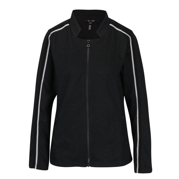 Jacheta sport neagra cu guler decupat - Yest