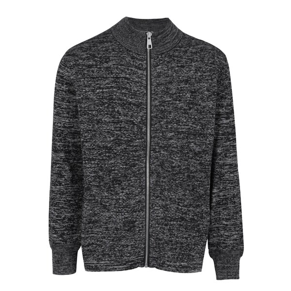 Cardigan gri melanj cu fermoar - Broadway Several
