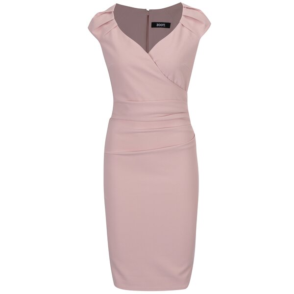 Rochie roz pal cu fronseuri ZOOT
