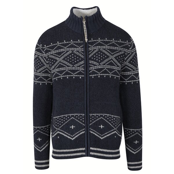 Cardigan bleumarin cu model si fermoar - Jack & Jones Henderson