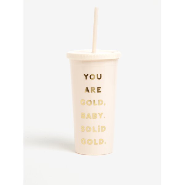 Pahar cu pai crem si mesaj amuzant - ban.dō You are gold